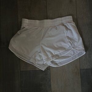 Athleta White Racer Run Shorts